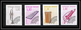 France Préoblitere PREO N°228/231 Instrument De Musique Musical Instrument Non Dentelé ** MNH (Imperf) Music - Musique