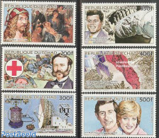Chad 1984 Events, Famous Persons 6v, Mint NH, Health - History - Science - Transport - Red Cross - American Presidents.. - Other & Unclassified