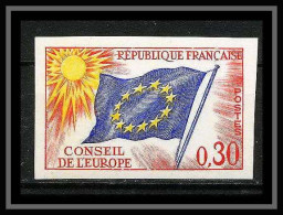 France Service N°30 Conseil De L'europe Europa Drapeau Flag Non Dentelé ** MNH (Imperf) Cote 55 - 1961-1970