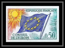 France Service N°33 Conseil De L'europe Europa Drapeau Flag Non Dentelé ** MNH (Imperf) Cote 55 - 1963