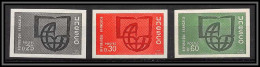 France Service N°36/38 Cote 210 Unesco Alphabétisation Non Dentelé ** MNH (Imperf) Discount Promo  - Ongebruikt