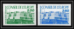 France Service N°96/97 Conseil De L'europe Strasbourg Non Dentelé ** MNH (Imperf) - 1987