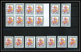 France Taxe N°100 Lot Ancolie Aquilegia X 19 Fleurs (plants - Flowers) Non Dentelé ** MNH (Imperf) - Collections
