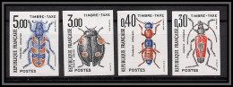 France Taxe N°109/112 Insectes Coleopteres Beetle Insects Non Dentelé ** MNH (Imperf) - Other & Unclassified