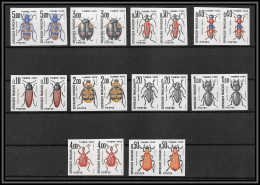 France Taxe N°103/112 Insectes Coleopteres Beetle Insects Non Dentelé ** MNH (Imperf) 10 Valeurs Cote 220 Paires - Autres & Non Classés