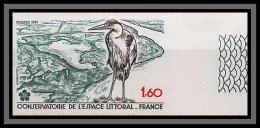 France N°2146 Littoral 1981 Oiseaux (birds) Héron Non Dentelé Imperf ** MNH  - 1981-1990