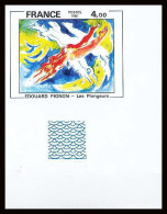 France N°2168 Les Plongeurs De Pignon Tableau (Painting) Non Dentelé ** MNH (Imperf) Coin De Feuille - 1981-1990