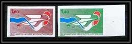 France N°2165 2166 Caisse Nationale D'épargne Bank Banque Non Dentelé ** MNH (Imperf) - 1981-1990