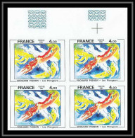 France N°2168 Les Plongeurs De Pignon Tableau (Painting) Bloc De 4 Non Dentelé ** MNH (Imperf) Cote 320 - Moderne