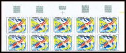 France N°2168 Les Plongeurs De Pignon Tableau Painting Feuille De 10 Sheet Non Dentelé ** MNH Imperf Cote 800 - 1981-1990