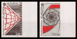 France N°2170/2171 Europa 1983 Photographie Cinéma Non Dentelé Imperf ** Cote 115 Euros - 1981-1990