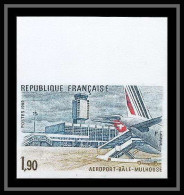 France N°2203 Aéroport Bale Mulhouse Aviation Swissair Air France Non Dentelé ** MNH (Imperf) - 1981-1990