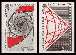 France N°2170/2171 Europa 1983 Photographie Cinéma Non Dentelé Imperf ** Cote 115 Euros - 1981-1990