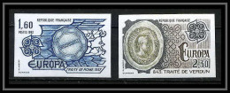 France N°2207 / 2208 Europa 1982 Traité De Rome Verdun Cote 100 Non Dentelé ** MNH (Imperf) Cote 100 Euros - 1981-1990