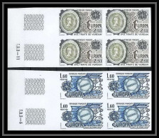 France N°2207 / 2208 Europa 1982 Traité De Rome Verdun Bloc De 4 Cote 400 Non Dentelé ** MNH (Imperf) - 1981-1990
