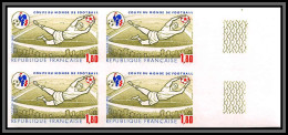 France N°2209 Coupe Du Monde 1982 De Football (soccer) Espana 82 Non Dentelé ** MNH (Imperf) Bloc De 4 - 1981-1990