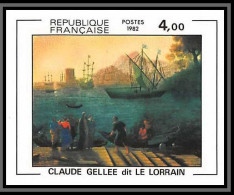 France N°2211 Tableau (Painting) Embarquement à Ostic De Claude Gellée Non Dentelé ** MNH (Imperf) Cote 80 - 1981-1990