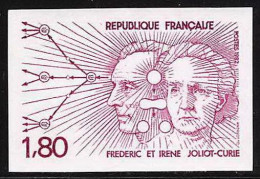 France N°2218 Irène Curie Frédéric Joliot Physique Chimie Physic Chemistry Trial Color Proof Non Dentelé Imperf ** MNH - Essais De Couleur 1945-…