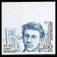 France N°2227 Louis Pergaud Ecrivain Writer 1982 Non Dentelé Imperf ** - 1981-1990