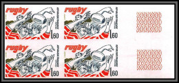 France N°2236 Sport Rugby Phase De Jeu 1982 Bloc De 4 Non Dentelé ** MNH (Imperf) - Rugby