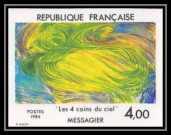 France N°2300 Les 4 Coins Du Ciel Messagier Tableau Painting 1984 Non Dentelé ** MNH Imperf Cote 80 - 1981-1990