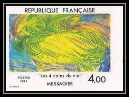 France N°2300 Les 4 Coins Du Ciel Messagier Tableau Painting 1984 Non Dentelé ** MNH Imperf Cote 80 - 1981-1990
