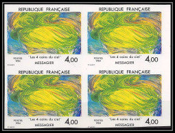 France N°2300 Les 4 Coins Du Ciel Messagier Tableau Painting 1984 Non Dentelé ** MNH Imperf Cote 320 Bloc 4 - 1981-1990