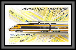 France N°2334 Mise En Service Du TGV Postal 1984 Non Dentelé ** MNH (Imperf)  - Treinen