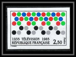 France N°2353 Anniversaire De La Télévision TV 1985 Non Dentelé ** MNH (Imperf) - Télécom