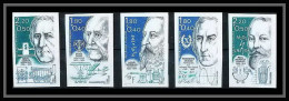 France N°2396/2400 Celebrités 1986 Non Dentelé ** MNH (Imperf) Cote 90 - 1981-1990