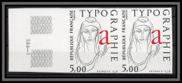 France N°2407 La Typographie Raymond Gid Tableau (Painting) Paire Cote Maury 140 Euros Non Dentelé ** MNH Imperf  - 1981-1990