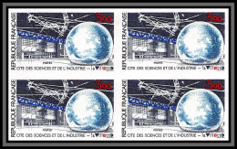 France N°2409 La Villette Cité Des Sciences De L'Industrie Paris Espace Space Non Dentelé ** MNH Imperf Bloc 4 Cote 100 - 1981-1990
