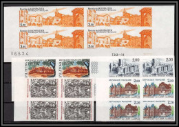 France N°2401/2405 Filitosa Loches St-Germain De Livet Notre-Dame-en-Vaux Monpazier Non Dentelé ** MNH Imperf Bloc 4 - 1981-1990