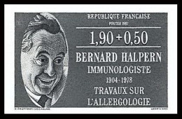 France N°2456 Personnages Célèbres 1987 Bernard Halpern Docteur Doctor Medecin Non Dentelé ** MNH (Imperf) - 1981-1990