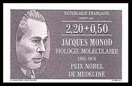 France N°2459 Personnages Célèbres 1987 Jacques Monod Biologiste Non Dentelé ** MNH (Imperf)  - 1981-1990