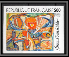 France N°2473 Bram Van Velde Tableau (Painting) Néerlandais Netherland Non Dentelé ** MNH (Imperf) Cote 70 - Modern