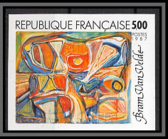 France N°2473 Bram Van Velde Tableau (Painting) Néerlandais Netherland Non Dentelé ** MNH (Imperf) Cote 70 - 1981-1990