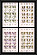 France N°2488/2491 Champignons Mushrooms Funghi 1987 Non Dentelé ** MNH (Imperf) Cote 3000 Euros Feuilles Sheets - Ganze Bögen