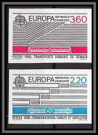 France N°2531/2532 Europa 1988 Transport Et Communication Non Dentelé ** MNH (Imperf) Cote 90 Euros - 1981-1990