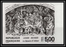 France N°2553 Le Sépulcre Saint-Mihiel Ligier Richier Tableau (Painting) Non Dentelé ** MNH (Imperf) Cote 70 - Kerken En Kathedralen