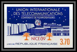 France N°2589 UIT (itu) Union Internationale Des Télécommunications Espace (space) Non Dentelé ** MNH Imperf Cote 40 - 1981-1990