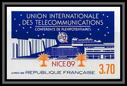 France N°2589 UIT (itu) Union Internationale Des Télécommunications Espace (space) Non Dentelé ** MNH Imperf Cote 40 - Télécom