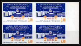 France N°2589 UIT (itu) Union Internationale Télécommunications Espace (space) Non Dentelé ** MNH Imperf Cote 160 Bloc 4 - 1981-1990