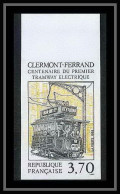 France N°2608 1er Tramway électrique à Clermont-Ferrand Train Non Dentelé ** MNH (Imperf) - Strassenbahnen