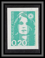 France N°2618 20c Mariane Du Bicentenaire 1990 Non Dentelé ** MNH (Imperf) - 1981-1990