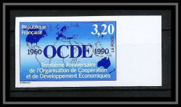 France N°2673 OCDE Organisation De Coopération Et De Développement économiques 1990 Non Dentelé ** MNH (Imperf) - 1981-1990