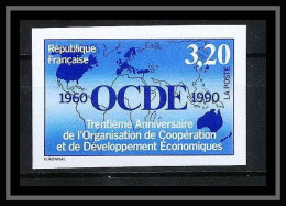 France N°2673 OCDE Organisation De Coopération économique 1990 Non Dentelé ** MNH Imperf Cote 40 Discount - 1981-1990