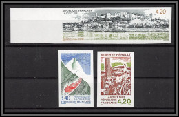 France N°2816/2818 Le Petit Train D'Artouste Chinon Minerve 1993 Non Dentelé ** MNH (Imperf) - 1991-2000