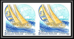 France N°2831 Whitbread Round The World Race Volvo Race Voile Sailing 1993 Non Dentelé ** MNH (Imperf) Paire - 1991-2000