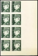 France N°521 Pétain Bloc De 10 Non Dentelé ** MNH (Imperf) - 1941-1950